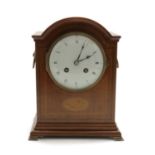 An Edwardian mahogany cased mantel clock