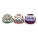 A group of three Whitefriars paperweights,