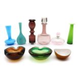 A collection of Scandinavian and Italian glass,