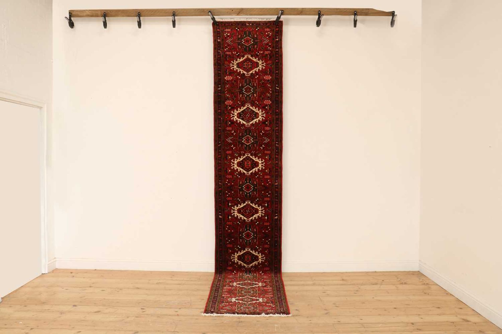 A Persian Heriz wool runner,