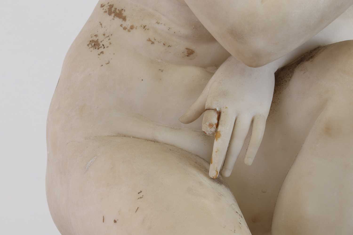 After the antique, a grand tour alabaster sculpture of the crouching Venus, - Image 7 of 8