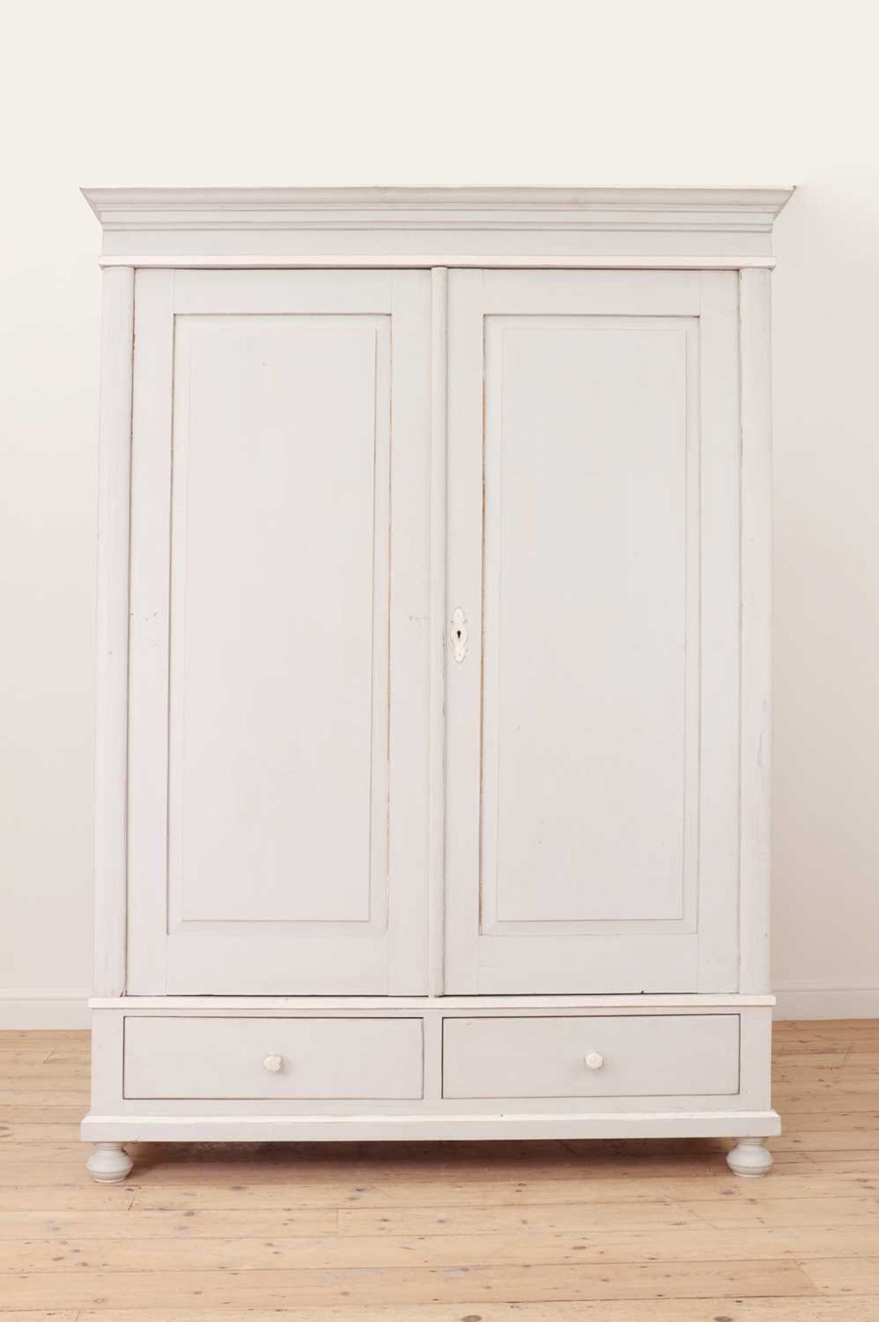 A painted pine wardrobe,