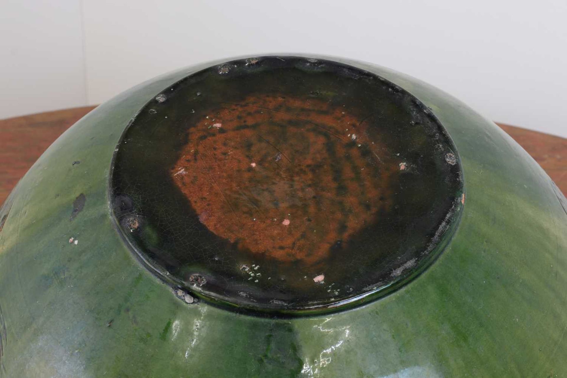 A large green-glazed stoneware owl-form bowl, - Image 5 of 5