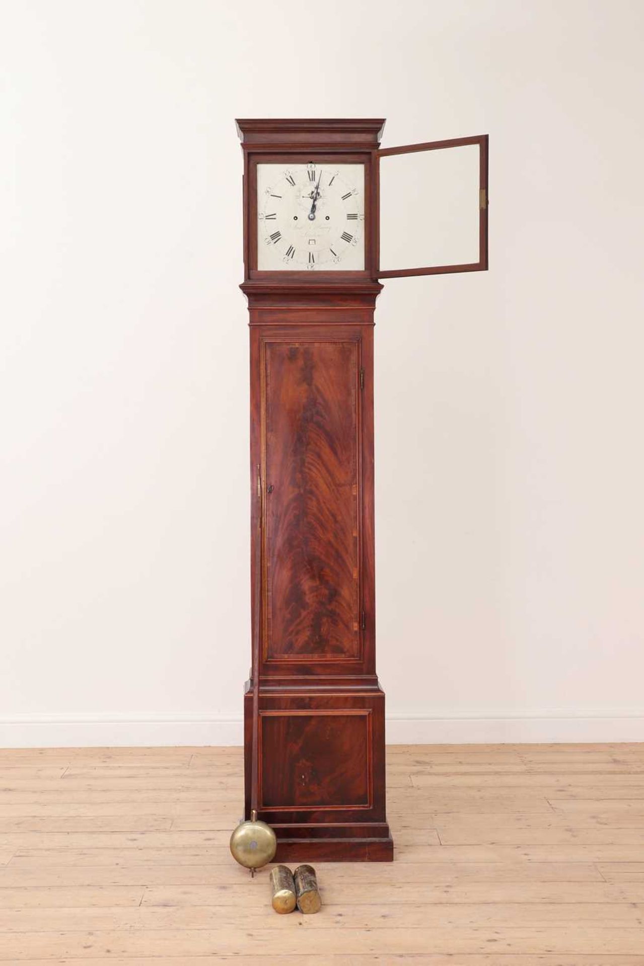 A mahogany and rosewood crossbanded longcase clock, - Image 2 of 17