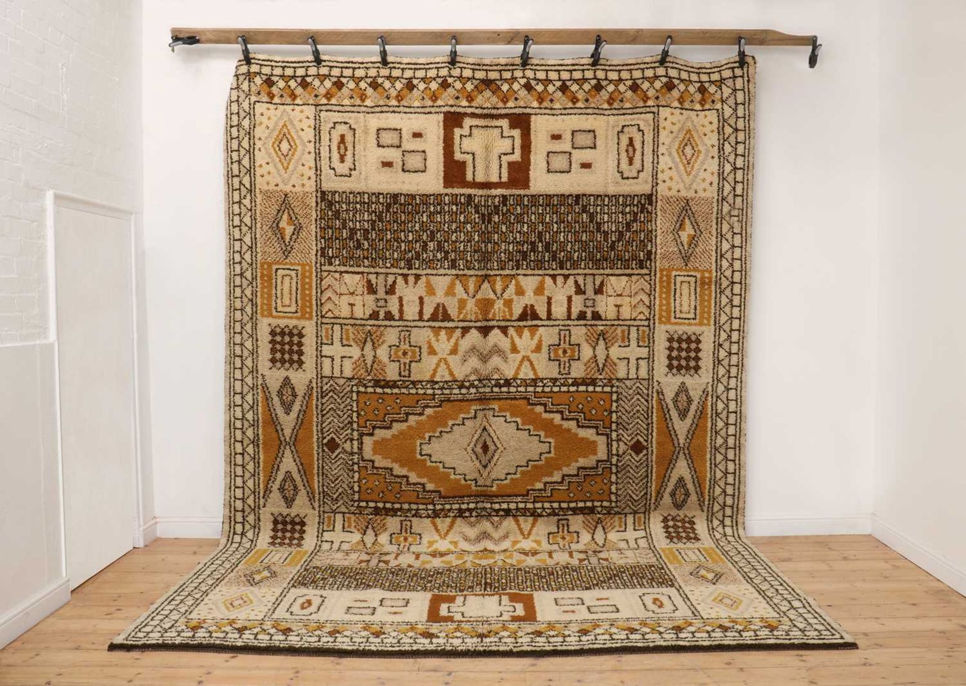 A vintage tribal wool carpet,