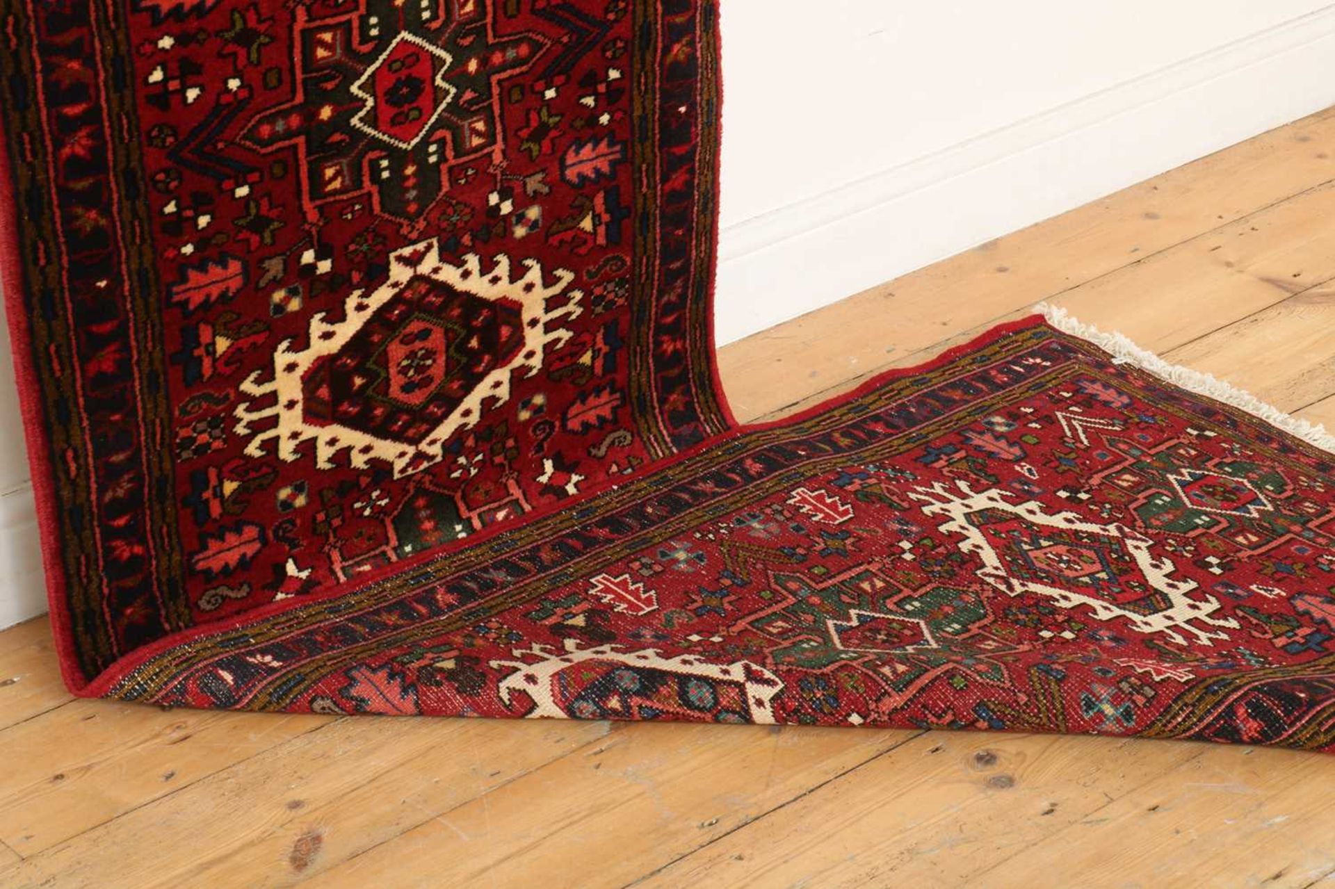 A Persian Heriz wool runner, - Bild 3 aus 4