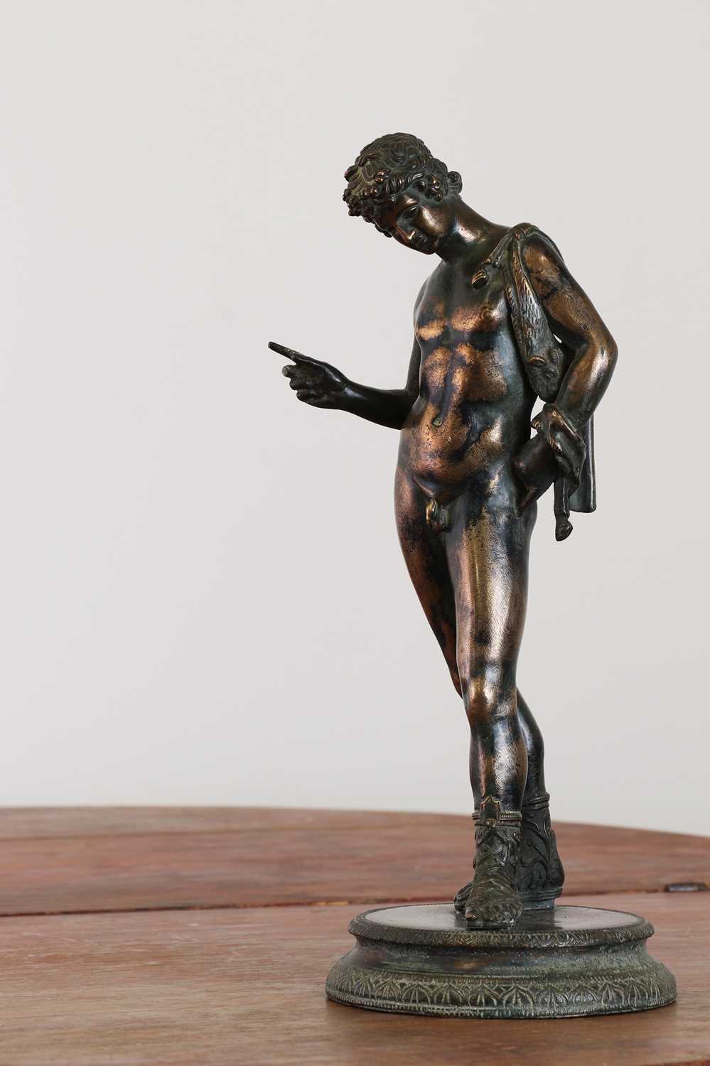 A grand tour bronze of Narcissus, - Image 2 of 3