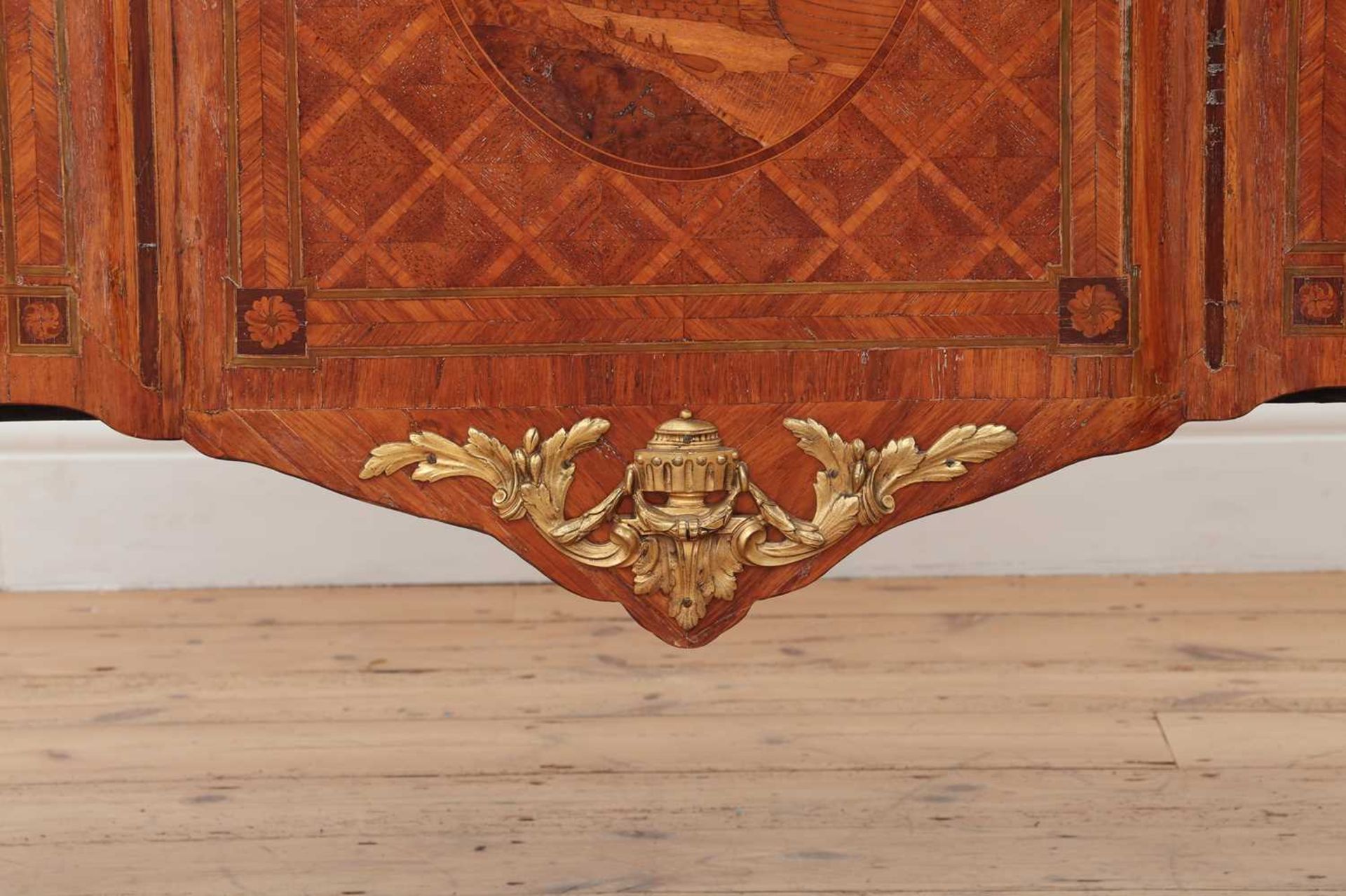 A transitional kingwood, tulipwood and marquetry commode - Image 7 of 26