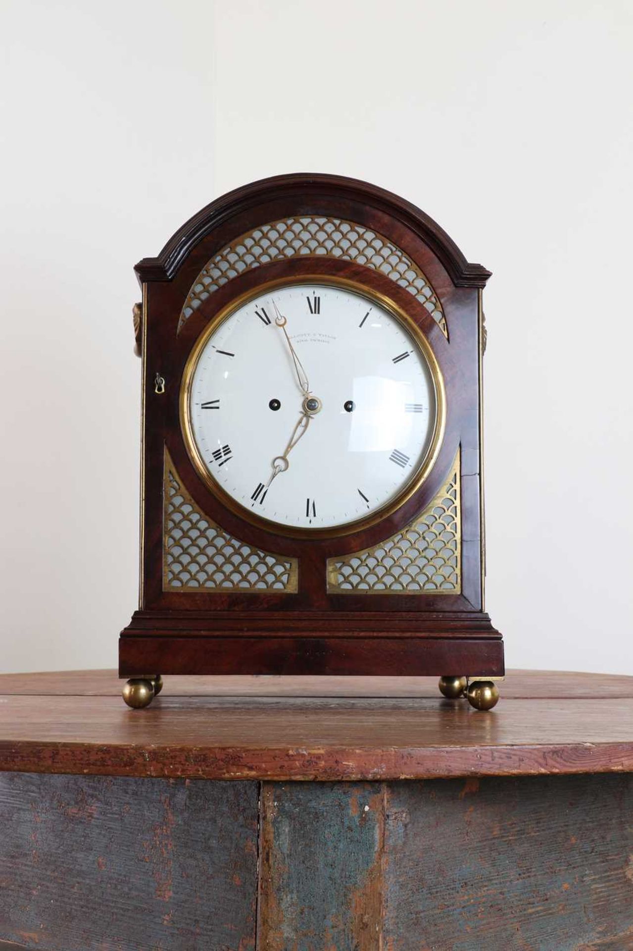 A George III mahogany eight-day repeating bracket clock, - Bild 3 aus 15