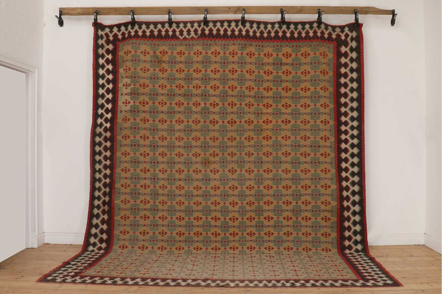 A Senneh kilim wool carpet,