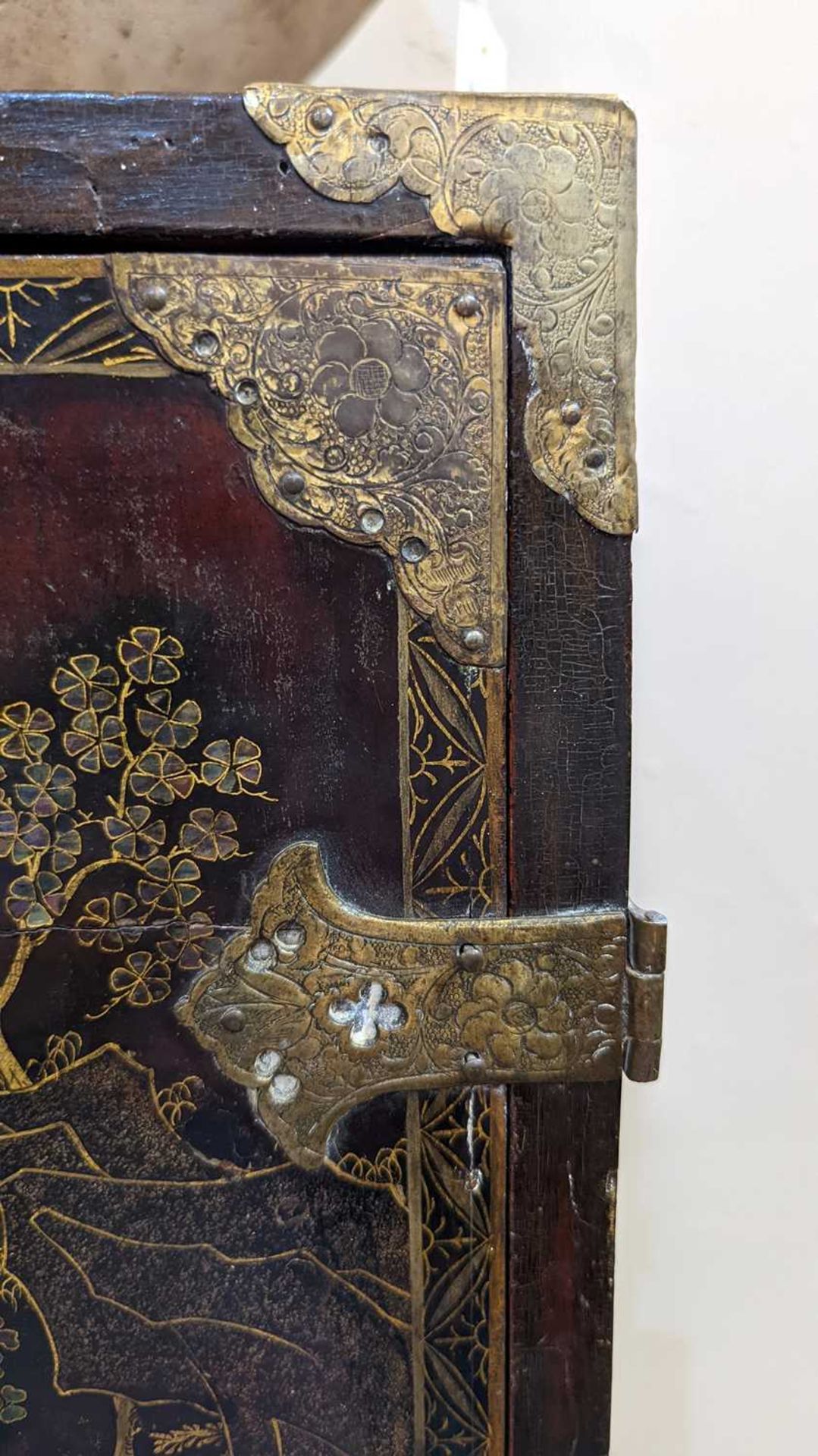 A lacquered, inlaid and gilt-heightened cabinet on stand, - Image 19 of 69