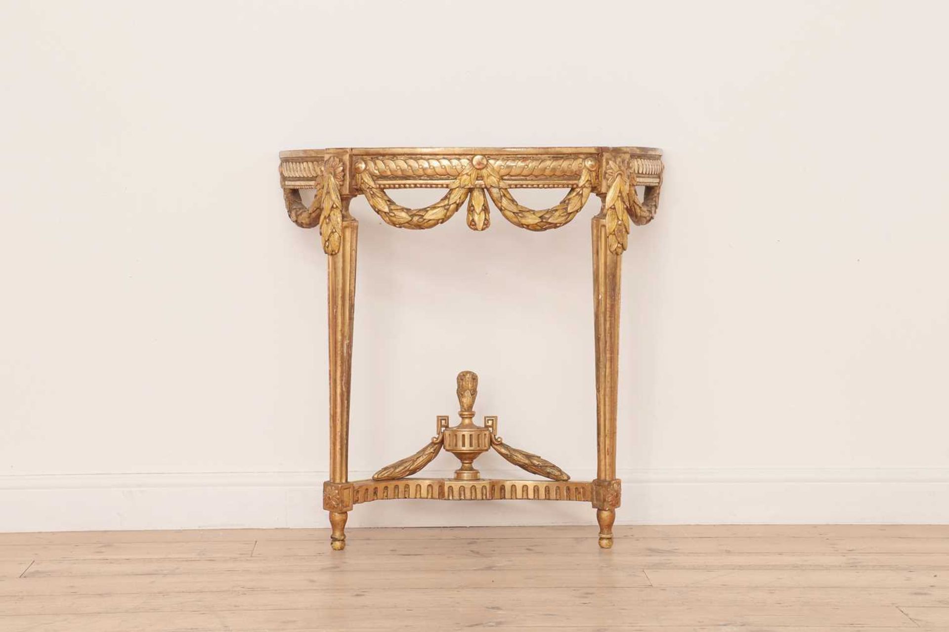 A Gustavian giltwood console,