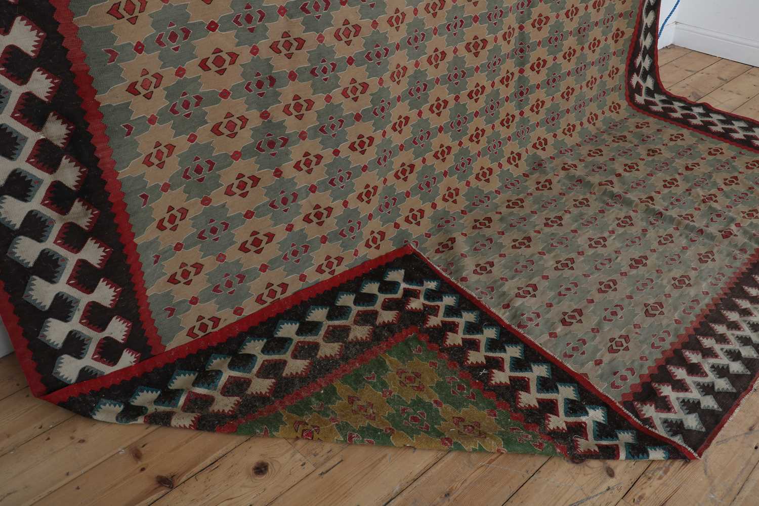 A Senneh kilim wool carpet, - Image 2 of 20