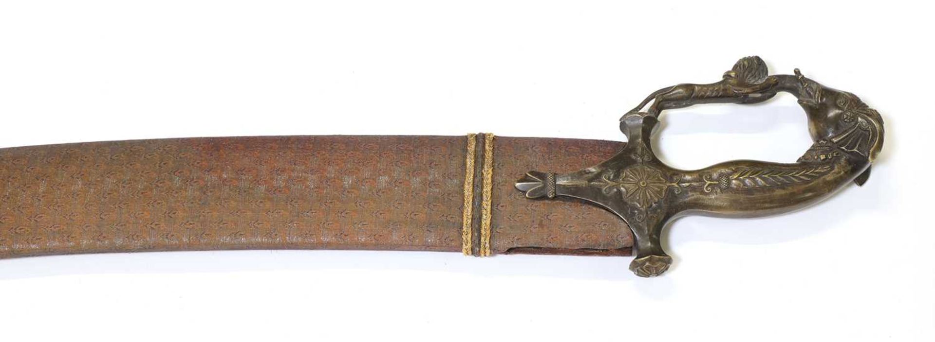 An unusual brass and steel tulwar, - Image 5 of 20