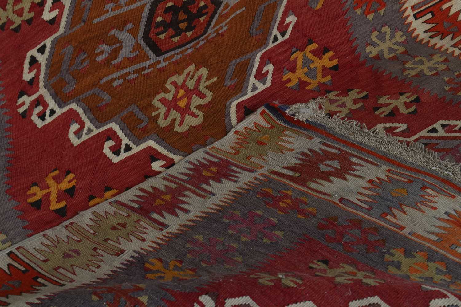 A kilim flatweave wool rug, - Image 2 of 7