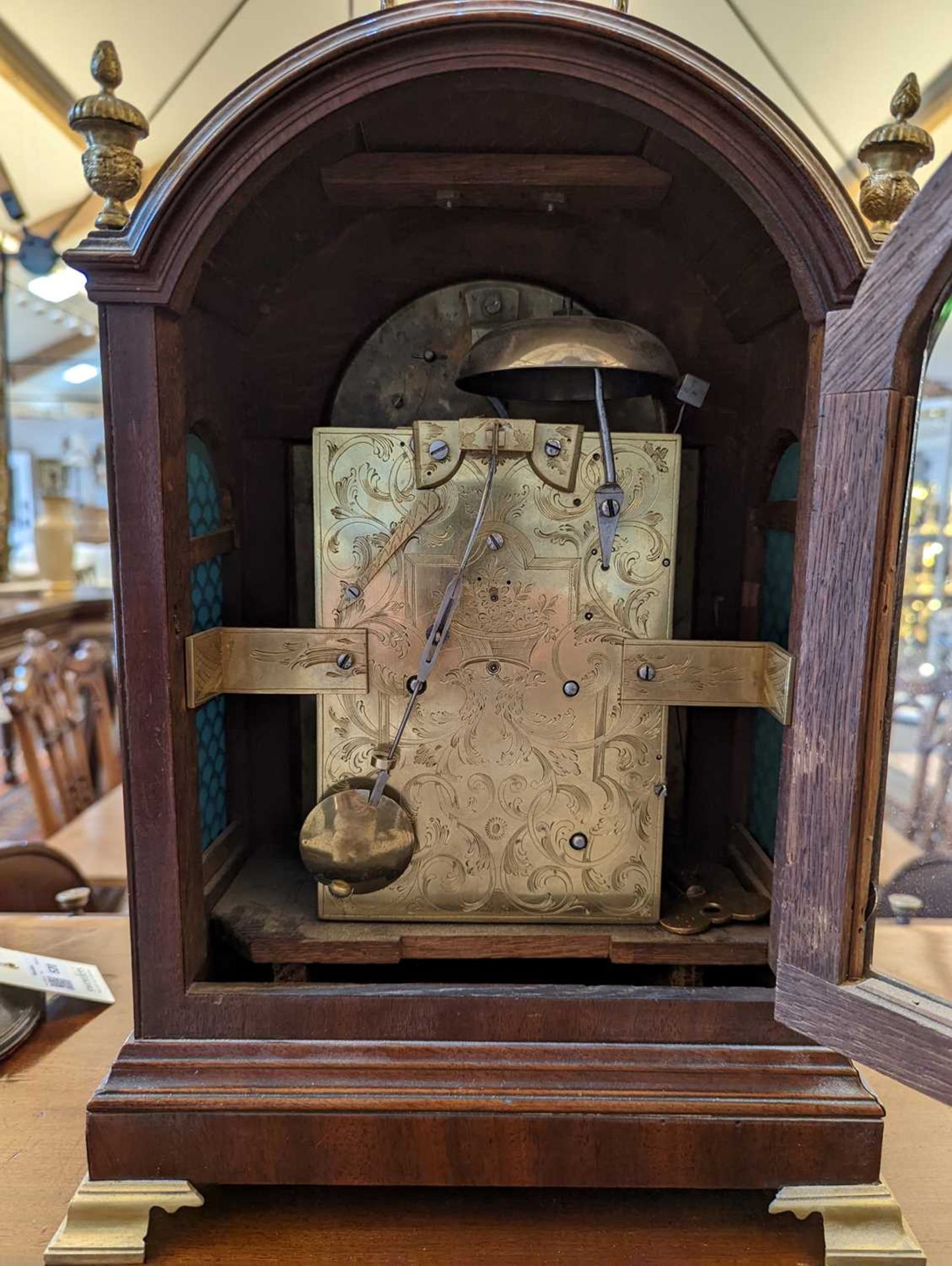 A George III mahogany cased bracket clock, - Bild 12 aus 21