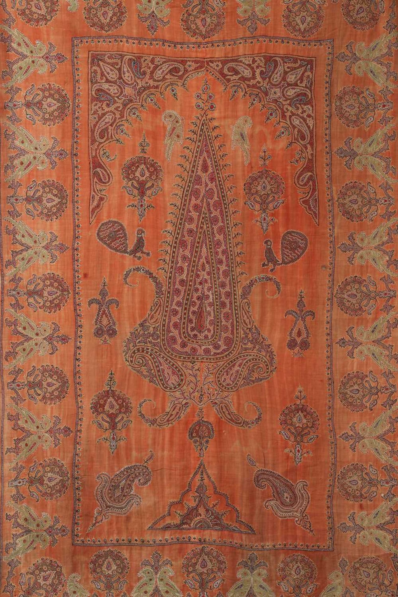A Kermani pateh embroidered textile hanging, - Bild 2 aus 13