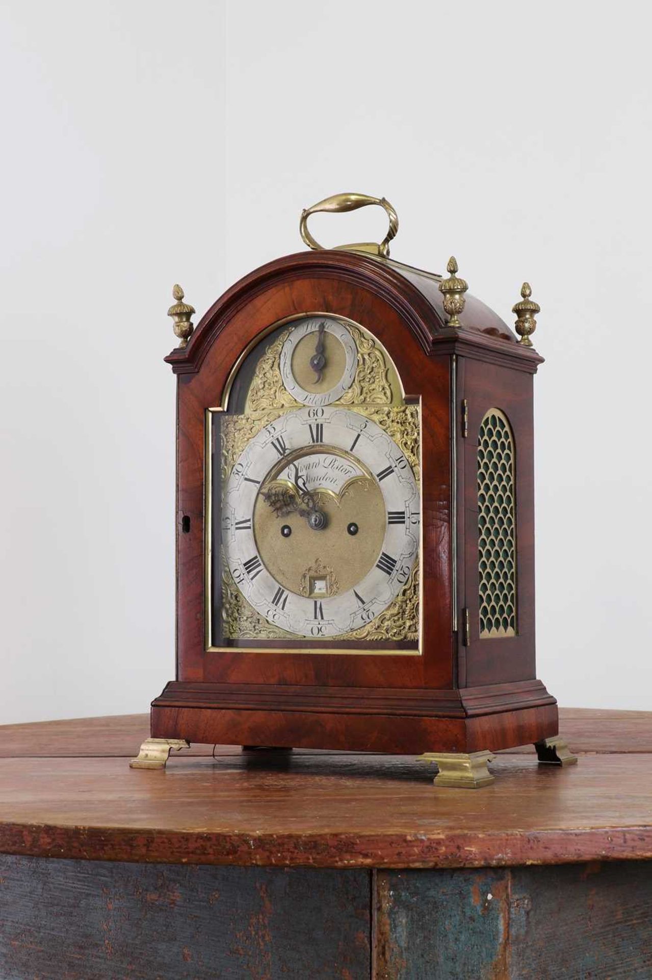 A George III mahogany cased bracket clock,
