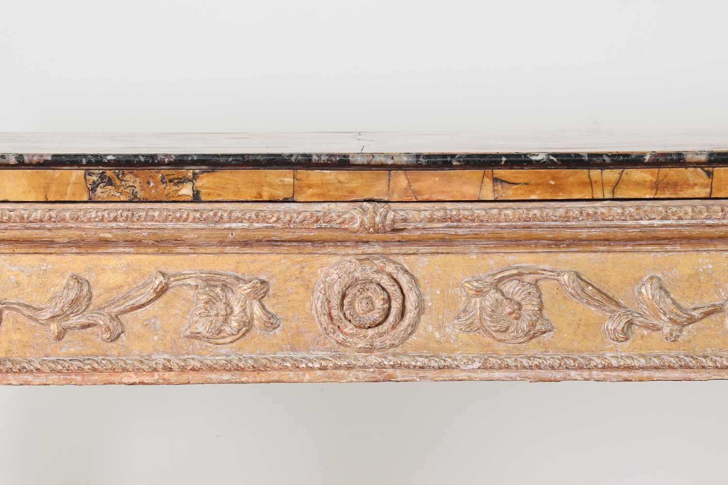 A carved giltwood console table, - Image 12 of 19