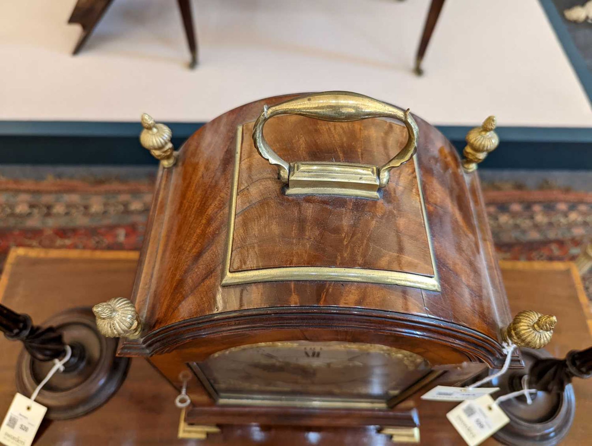 A George III mahogany cased bracket clock, - Bild 6 aus 21
