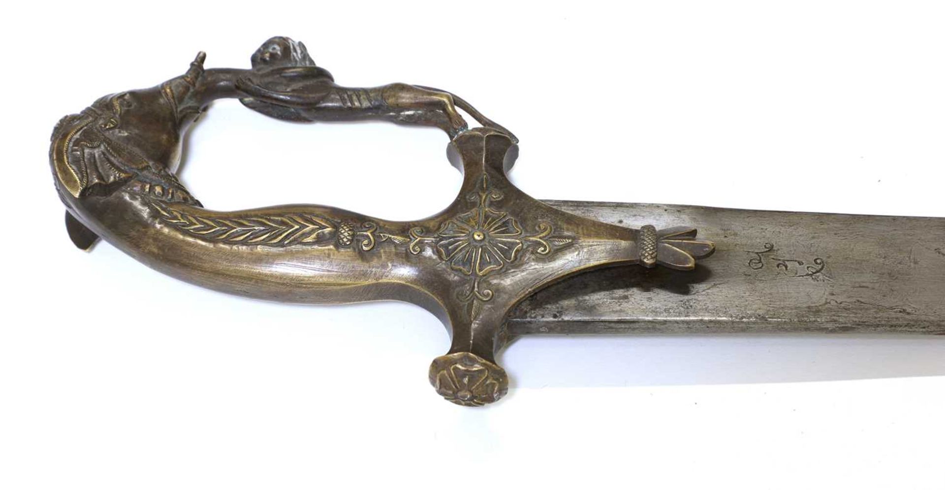 An unusual brass and steel tulwar, - Image 16 of 20