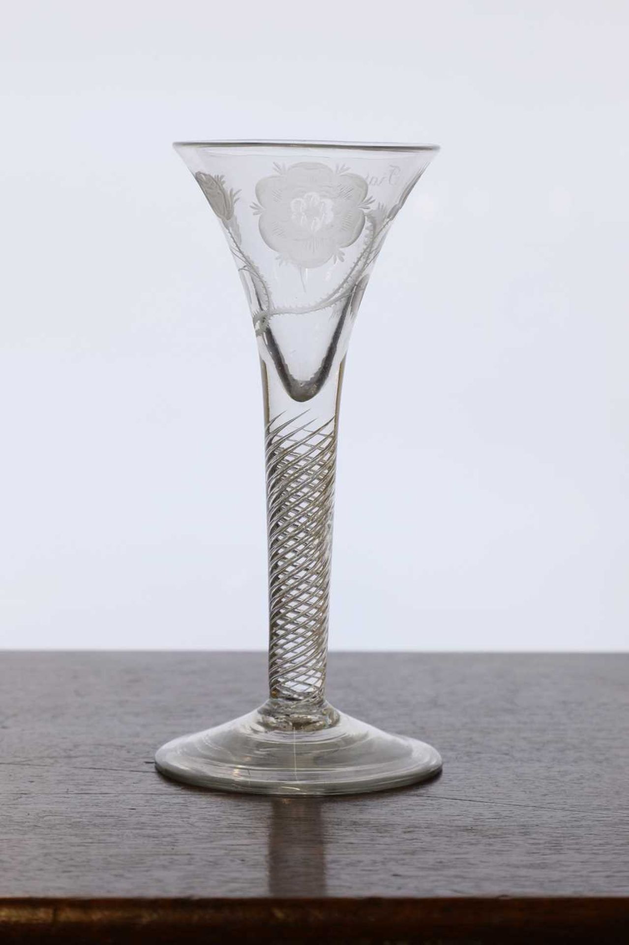 A Jacobite wine glass,