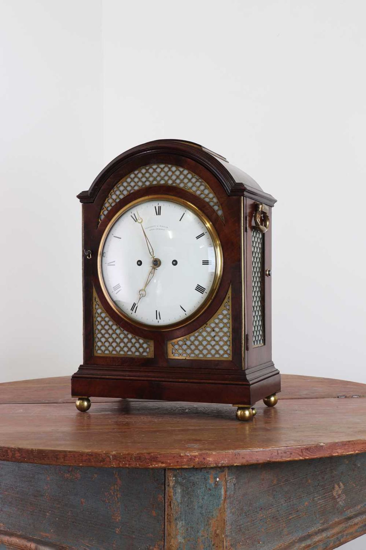 A George III mahogany eight-day repeating bracket clock, - Bild 5 aus 15