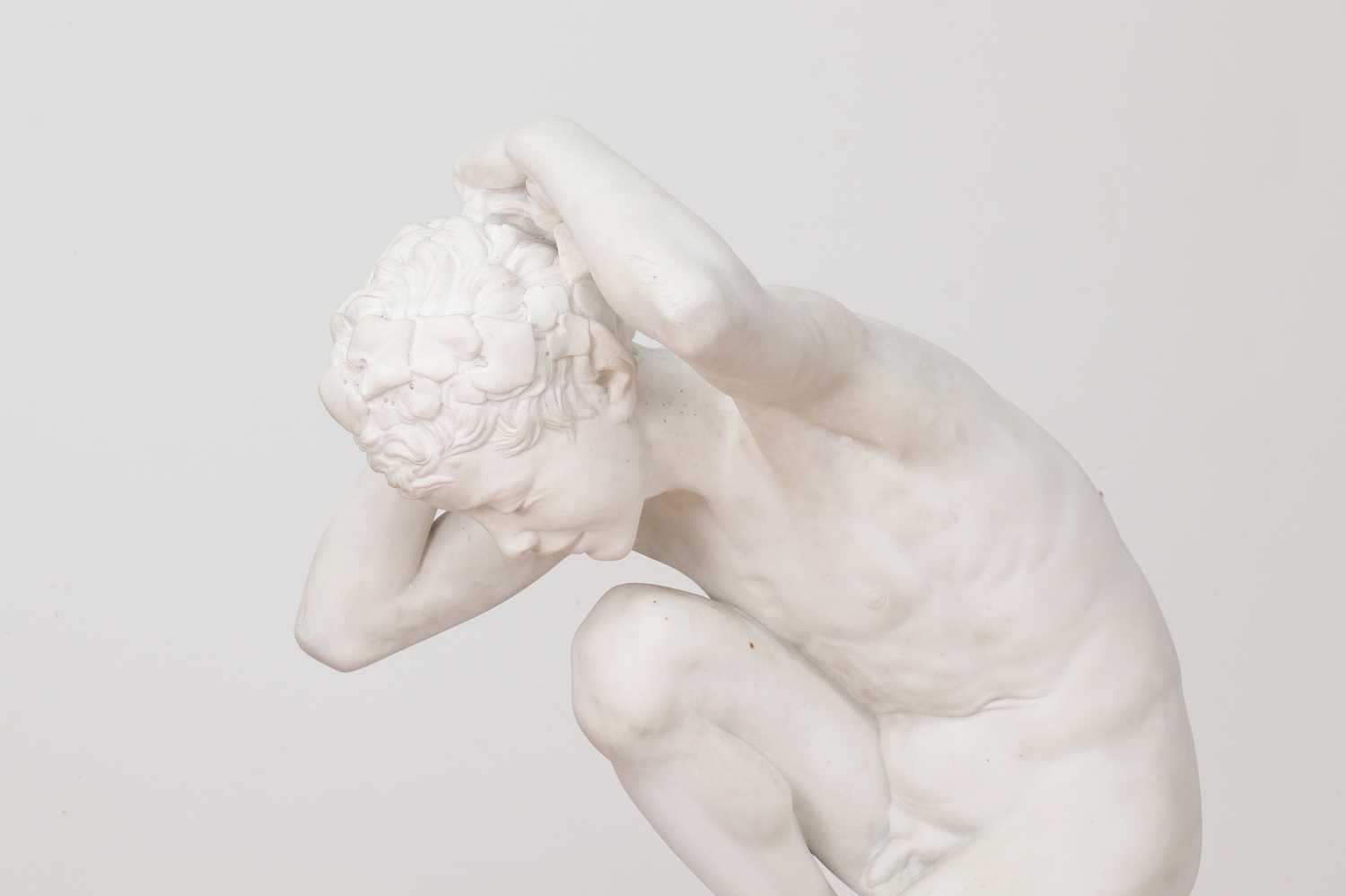 A marble figure of a crouching faun, - Image 7 of 34