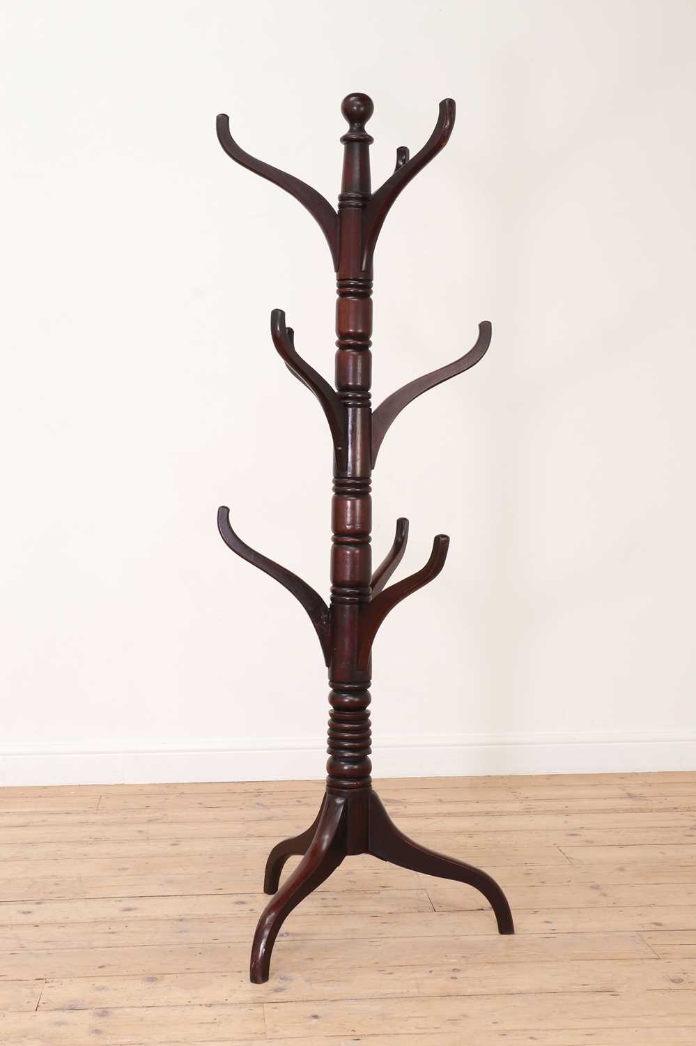 A Regency mahogany hat stand,