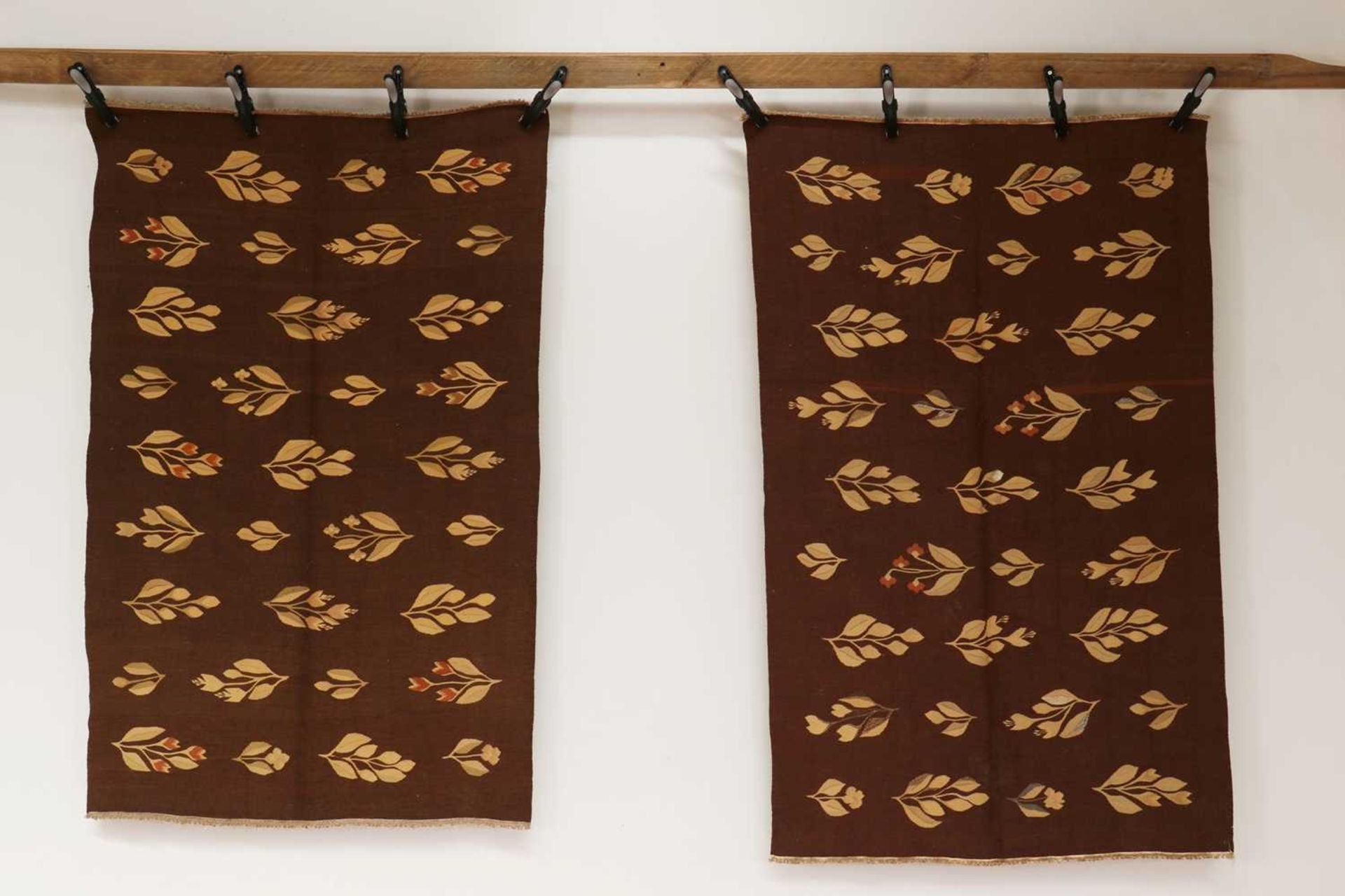 A pair of Bessarabian kilim wool rugs,