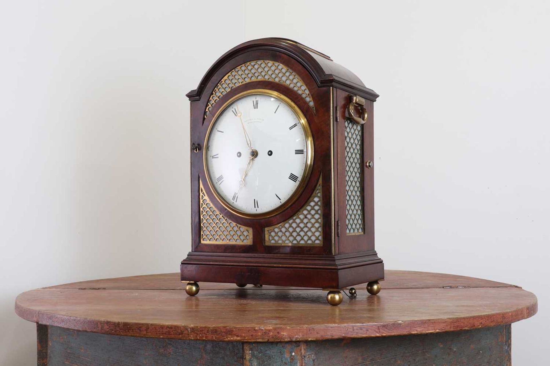 A George III mahogany eight-day repeating bracket clock,