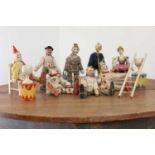 A large collection of Schoenhut circus figures and animals,