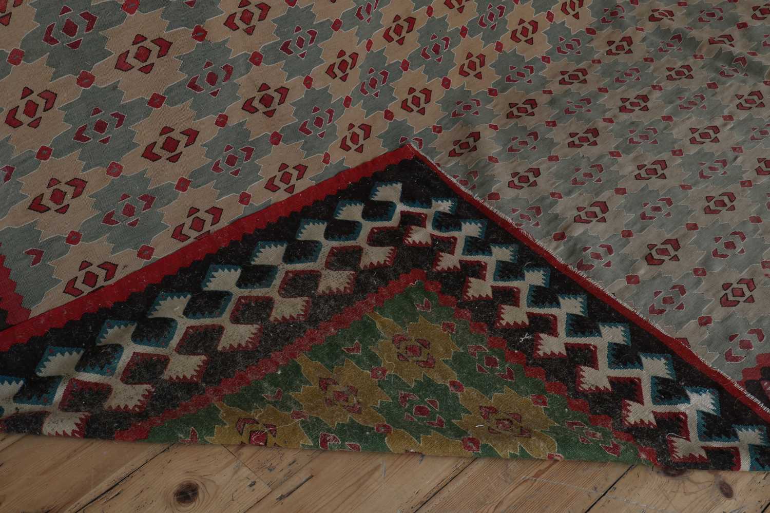 A Senneh kilim wool carpet, - Image 4 of 20