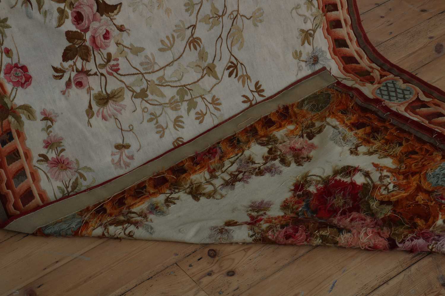 A pair of Aubusson tapestry portière, - Image 5 of 5