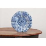 A delft pottery lobed dish,