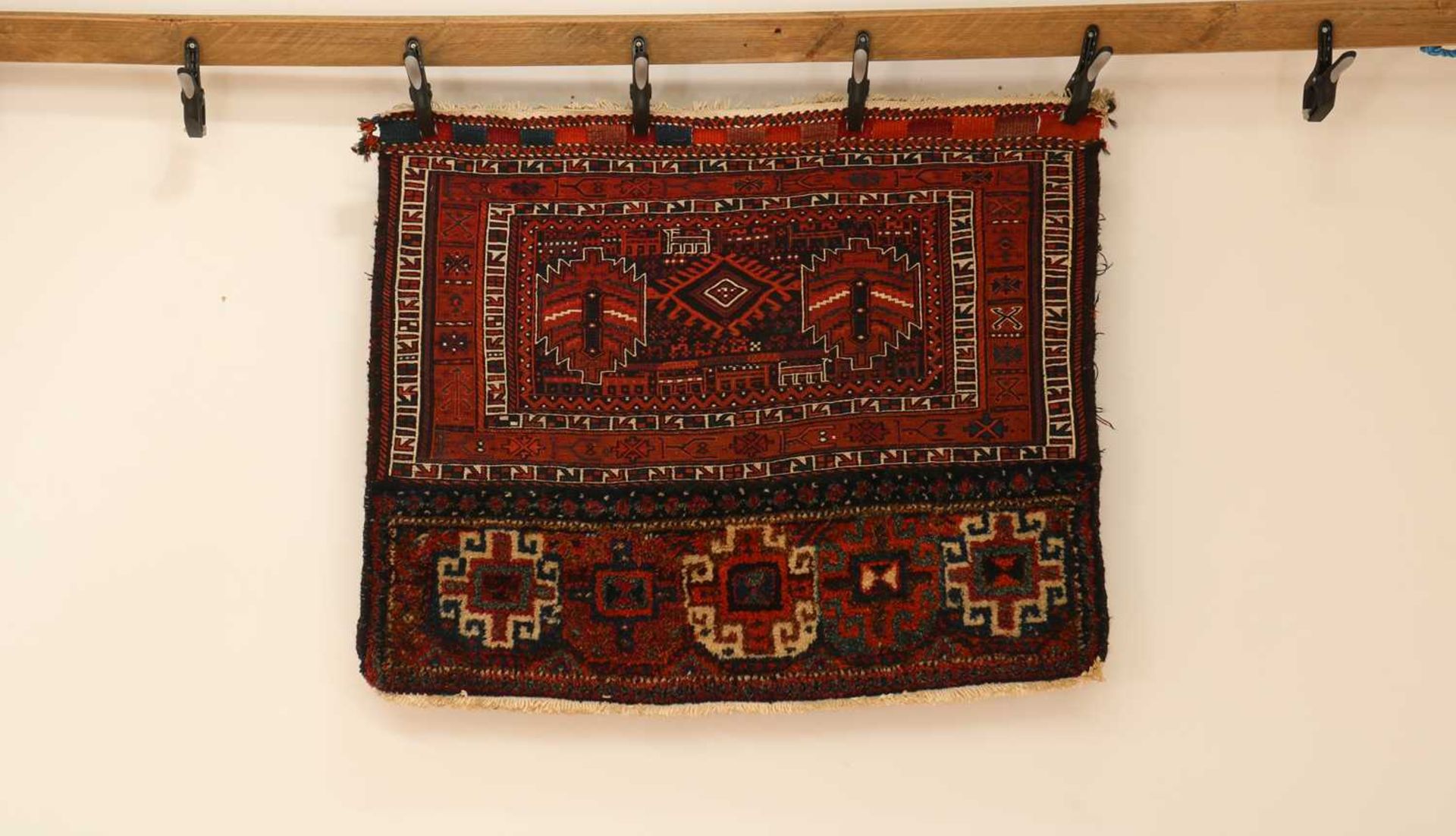 A Persian soumak wall hanging,