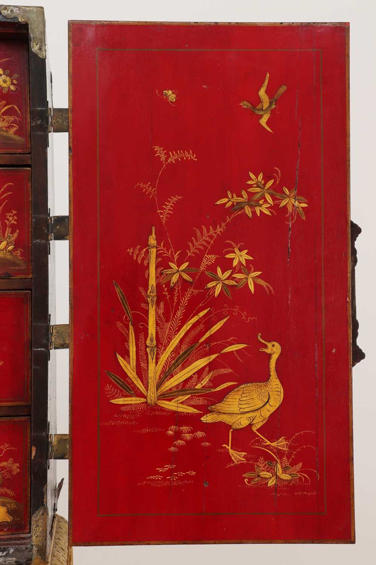 A lacquered, inlaid and gilt-heightened cabinet on stand, - Image 8 of 69