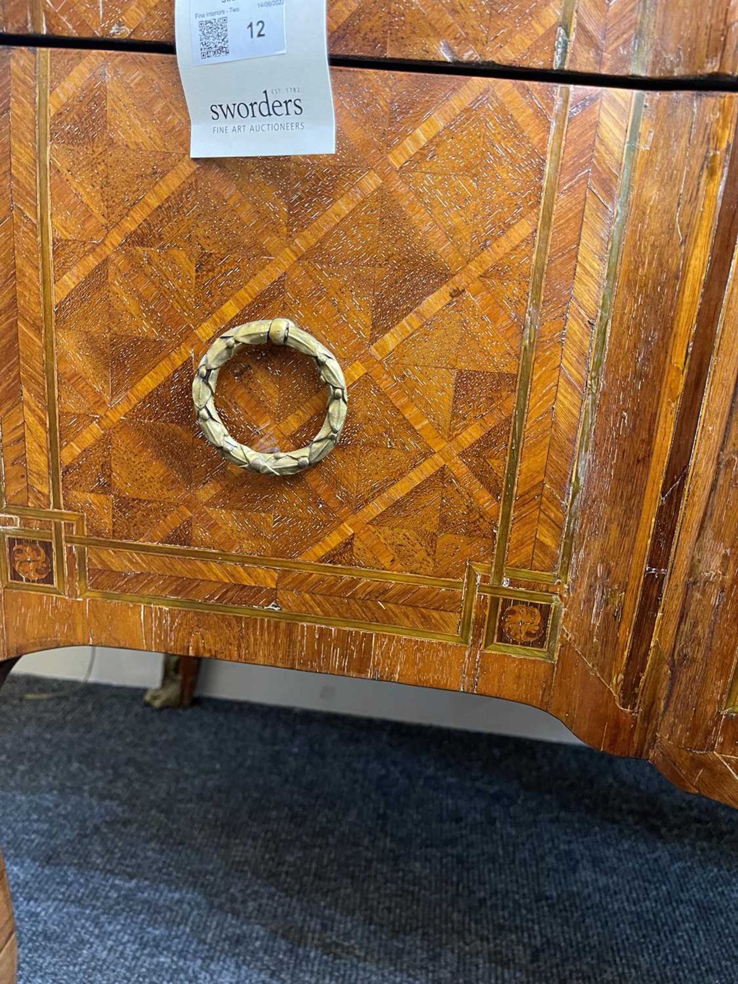 A transitional kingwood, tulipwood and marquetry commode - Image 17 of 26