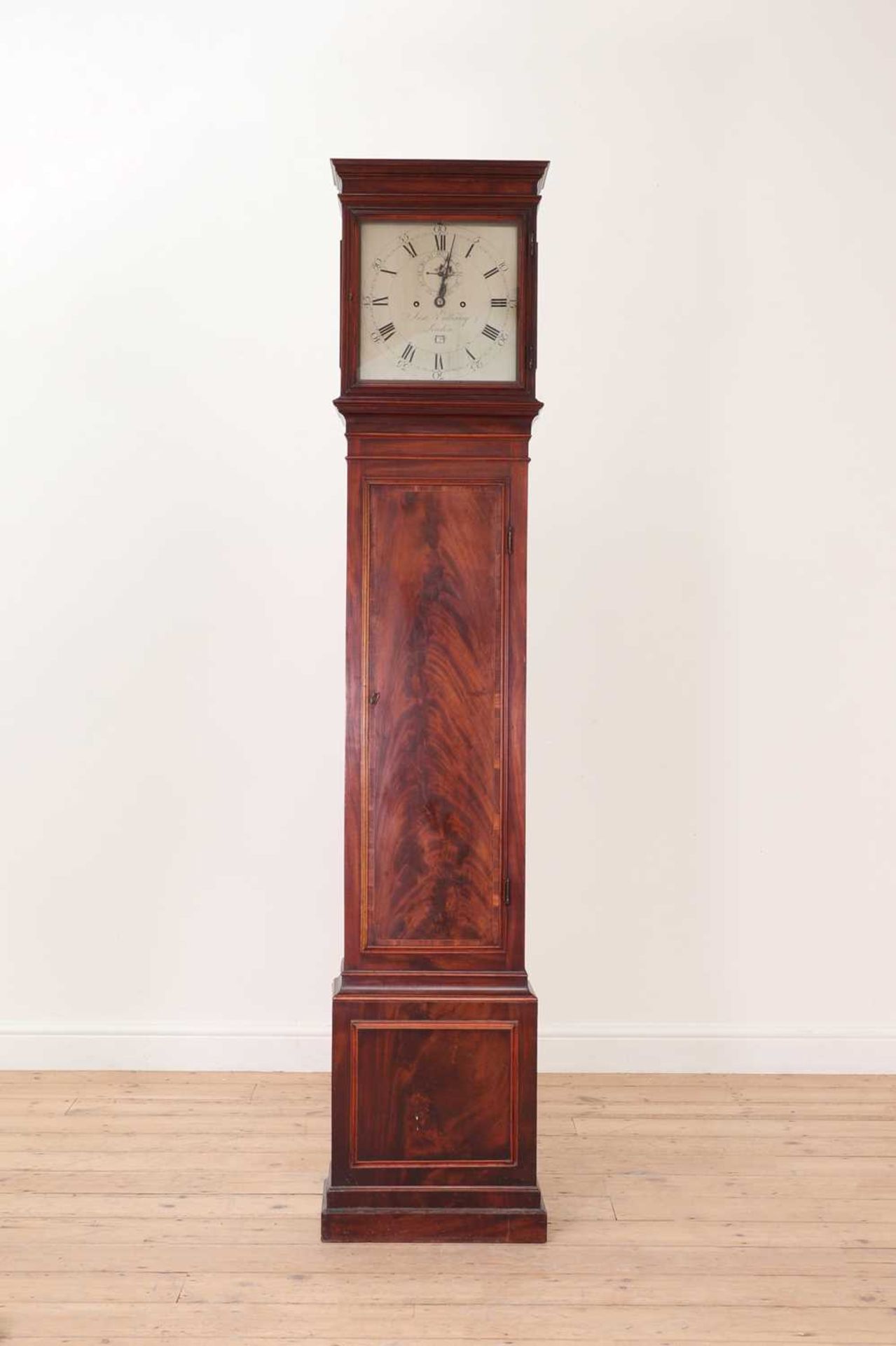 A mahogany and rosewood crossbanded longcase clock,