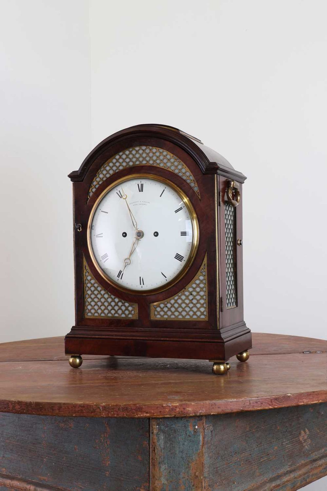 A George III mahogany eight-day repeating bracket clock, - Bild 4 aus 15