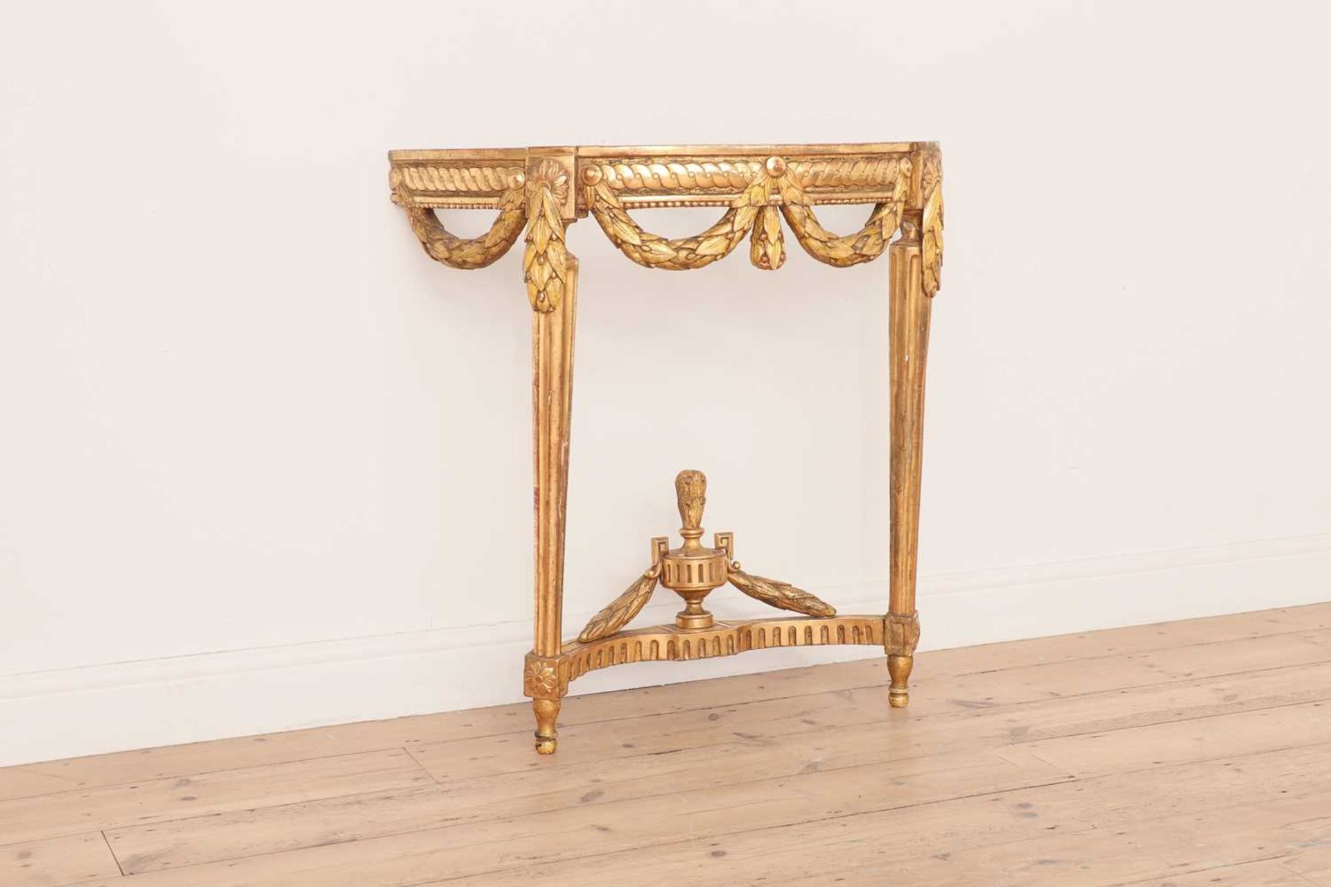 A Gustavian giltwood console, - Bild 2 aus 10