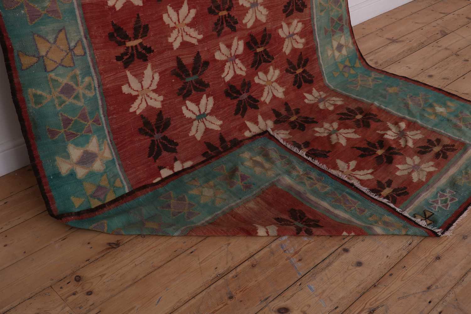 A kilim flat-weave wool rug, - Image 6 of 19