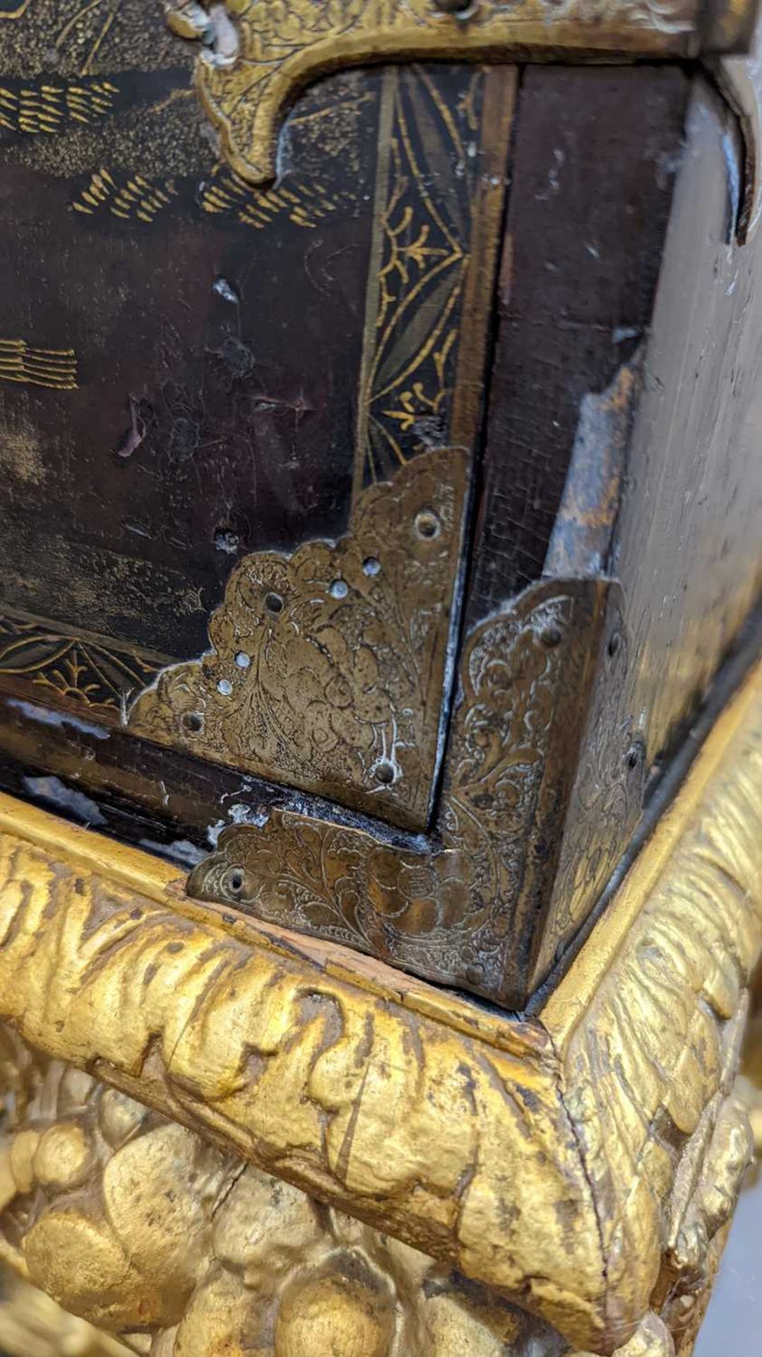 A lacquered, inlaid and gilt-heightened cabinet on stand, - Image 16 of 69