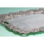 A large silver tray,