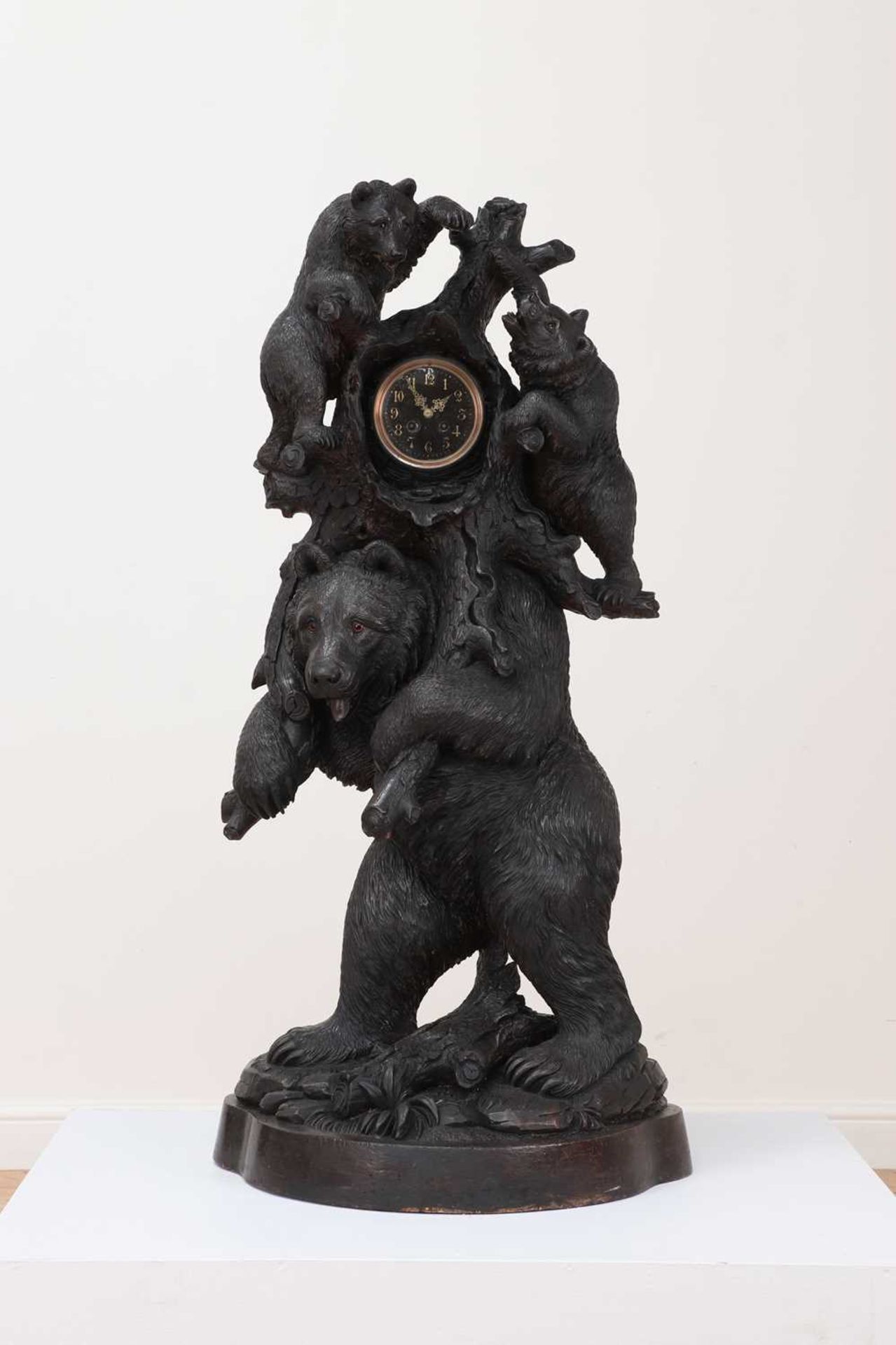 A large floor-standing Black Forest clock,