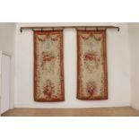 A pair of Aubusson tapestry portière,