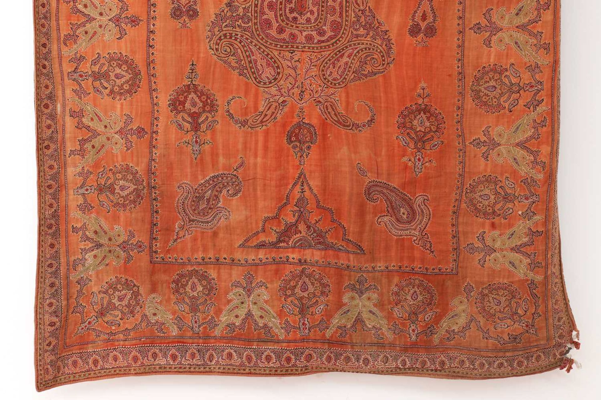 A Kermani pateh embroidered textile hanging, - Bild 3 aus 13
