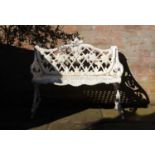 A Victorian cast iron garden bench,