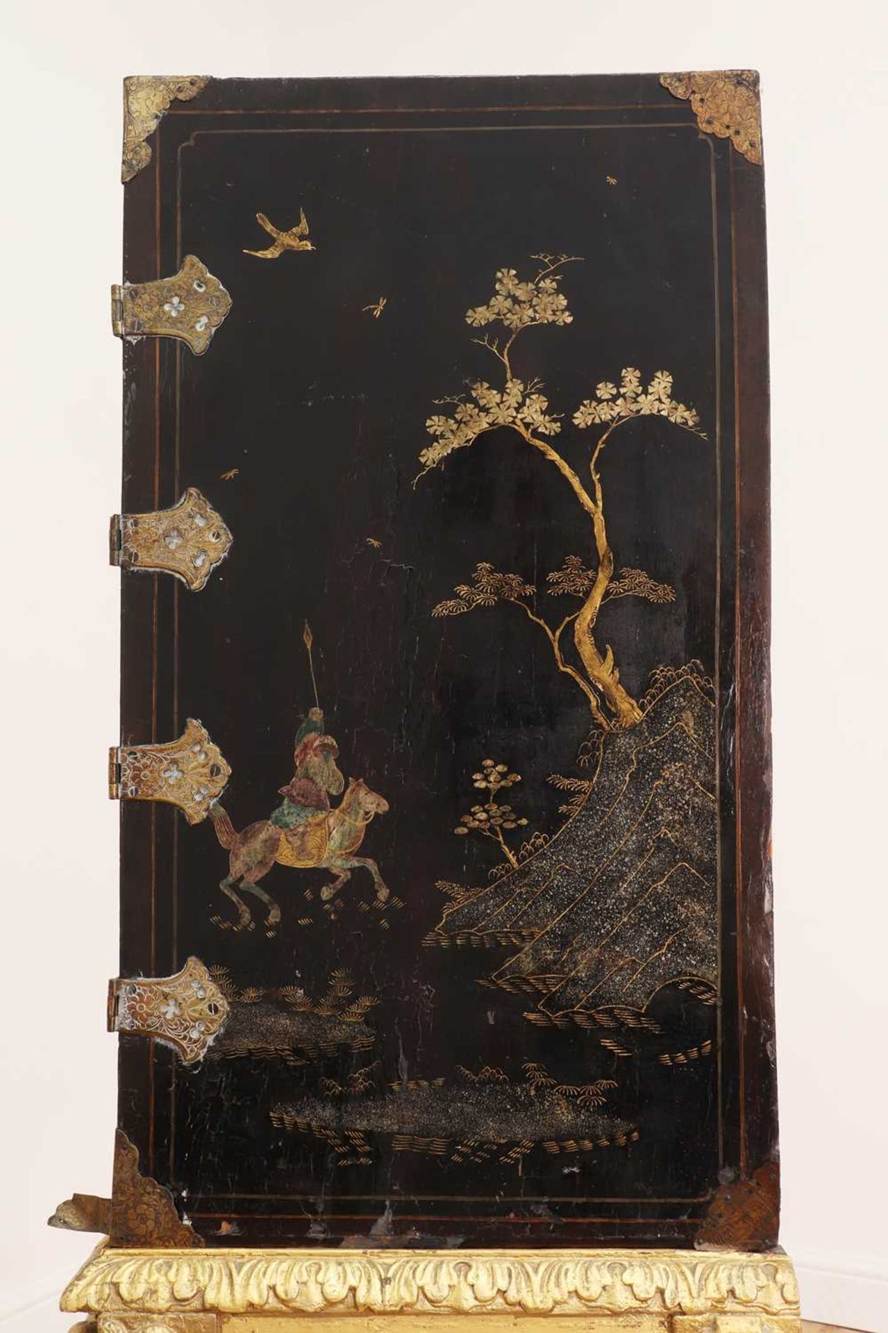 A lacquered, inlaid and gilt-heightened cabinet on stand, - Image 12 of 69