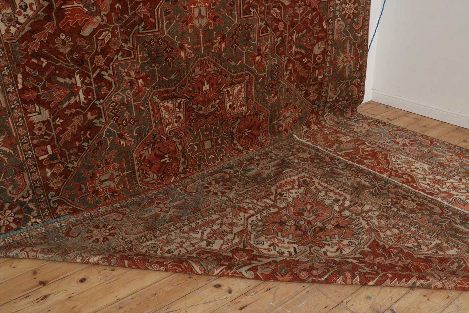 A large Persian Heriz wool carpet, - Image 2 of 5